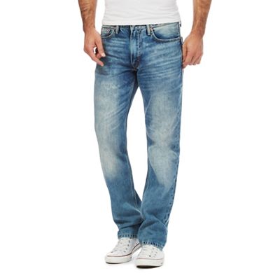 Big and tall blue '514' mid wash straight leg jeans